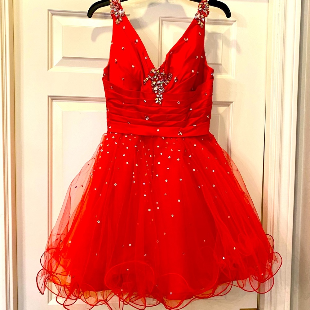 Short red formal